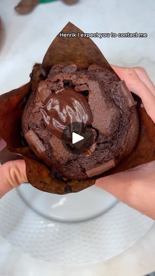 Viral Olympic Chocolate Muffin, Chef Danielle Sepsy Recipes, Olympic Chocolate Muffin, Chocolate Muffins Moist, Go Viral On Tiktok, Chocolate Muffin Recipe, Jumbo Muffins, Chocolate Muffin, Double Chocolate Muffins