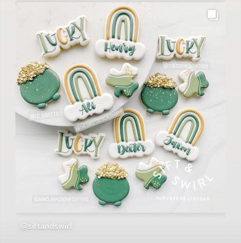 Lucky One Birthday Cookies, Lucky One Cookies, St Patricks Day Baby Shower Theme, St Patricks Day Cookies Decorated, St Patricks Cookies, March Cookies, St Patricks Day Cookies, St Patrick's Day Cookies, First Birthday Cookies