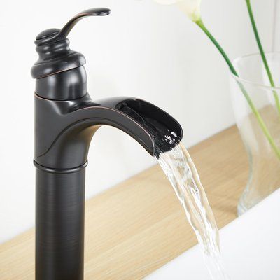 Aquafaucet DFI Waterfall Vessel Sink Bathroom Faucet Finish: Oil Rubbed Bronze Bathroom Improvements, Mold In Bathroom, Bathroom Faucets Waterfall, Faucet Design, Vessel Sink Faucet, Single Handle Bathroom Faucet, Steam Showers Bathroom, Bathroom Red, Home Improvement Products