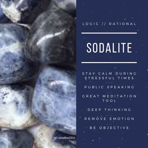 Sodalite Meaning - healing properties Blue Sodalite Crystal Meaning, Soladite Crystal Meaning, Sodalite Crystal Meaning, Crystal Education, Crystals Benefits, Sodalite Meaning, Crystal Grimoire, Leo Birthstone, Best Healing Crystals