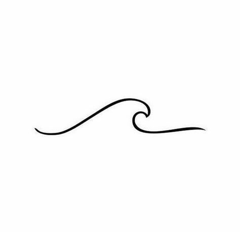 Wave Tattoo Men Simple, Single Wave Tattoo, Wave Tattoo Simple Wrist, Ankle Tattoo Wave, Wave Tattoo Ribcage, Wave Tattoo On Ankle, Wave Outline Tattoo, Wave Tatoos Woman, Ankle Wave Tattoo