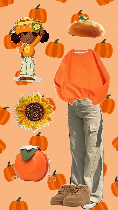 Orange Blossom Strawberry Shortcake Outfit, Orange Blossom Costume, Blossom Halloween Costume, Costume Strawberry Shortcake, Orange Blossom Strawberry Shortcake, Simple Cosplay Ideas, Blossom Costume, Strawberry Shortcake Halloween, Strawberry Shortcake Orange Blossom