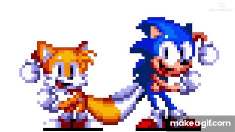 Sonic Y Tails, Dancing Meme, Sonic And Tails, Meme Gifs, In Meme, Classic Sonic, Make A Gif, Dancing Gif, Star Logo