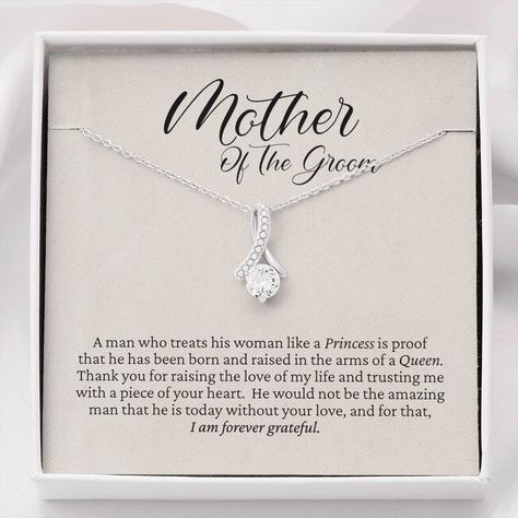 Excited to share the latest addition to my #etsy shop: Mother Of The Groom Wedding Day Gift, Gift For Mother In Law, Mother In Law Wedding Gift, Future Mother In Law Necklace https://etsy.me/3hcGvlF #motherofgroomgift #giftfrombride #giftfromgroom #weddinggiftformom Gift For In Laws, Gift Mother In Law, Custom Graduation Gift, Mother Of Groom, Bridesmaid Thank You, Wedding Day Gifts, Bridemaids Gifts, White Gold Necklace, Mother In Law Gifts