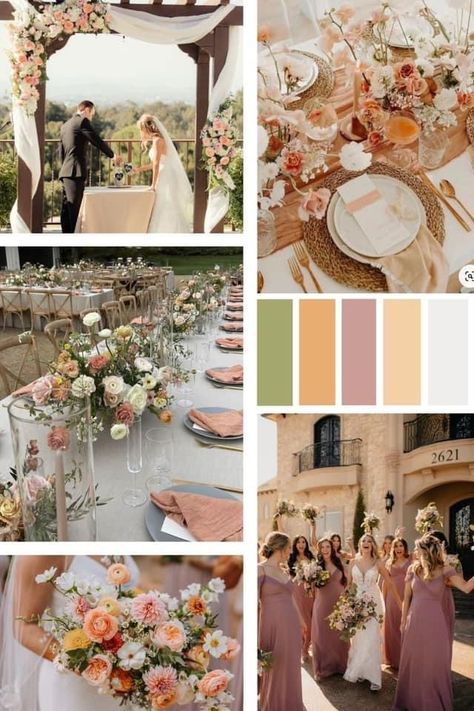 Earth Tone Pastel Color Palette, Earth Tone Wedding Color Palette, Earth Tone Pastel Wedding, Earth Tones Wedding Colors, Wedding Color Schemes Pastel, Earth Tone Color Palette Wedding, Earth Tone Wedding Theme, Wedding Earth Tones, Earth Tones Wedding