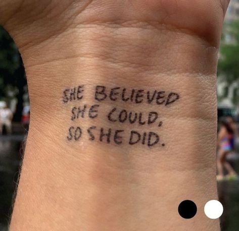 Second Chance Tattoo, So She Did Tattoo, Chance Tattoo, Everyday Is A Second Chance, Believe Tattoos, Tattoo On Arm, Tiny Wrist Tattoos, White Ink Tattoo, Temp Tattoo