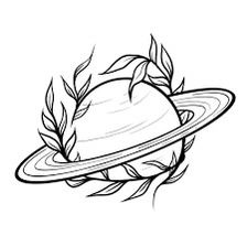 Saturn Tattoo Capricorn, Saturn Flower Tattoo, Saturn Tattoo Ideas, Saturn Tattoo Design, Saturn Drawing, Serious Tattoos, Tatto Designs, Rat Tattoo, Saturn Tattoo