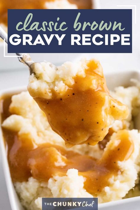 Mashed Potato Gravy Recipe, Gravy No Drippings, Gravy Recipe No Drippings, Best Gravy Recipe, Easy Brown Gravy, Homemade Brown Gravy, Mashed Potatoes Thanksgiving, Brown Gravy Recipe, Homemade Gravy Recipe