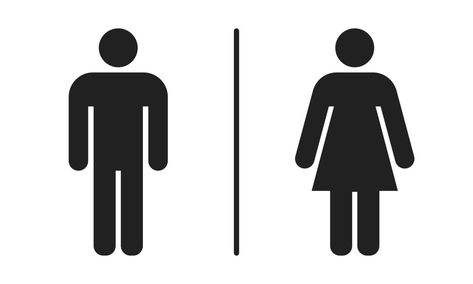 Toilet Signage Design, Male Female Icon, Toilet Symbol, Toilet Signage, Gender Signs, Ladies Toilet, Toilet Icon, Icon Bathroom, Male And Female Signs