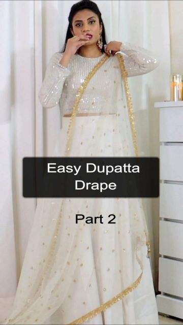 Net Duppata Draping Style, Net Dupatta Styles For Lehenga, How To Tie Dupatta On Lehenga, Duppata Draping Style On Suit, How To Set Dupatta On Lehenga, Lehenga Duppata Styling, How To Carry Dupatta On Suit, Duptta Wraping On Lehnga, How To Carry Dupatta On Lehenga