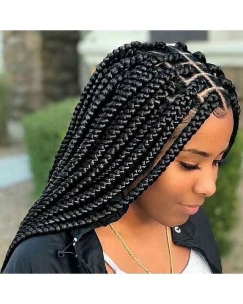 31 Box Braids Ideas for Black Women [NHP] Medium Sized Box Braids, Black Box Braids, Medium Hair Braids, Cute Box Braids, Medium Box Braids, Big Box Braids, Big Braids, Big Box Braids Hairstyles, African Hair Braiding Styles