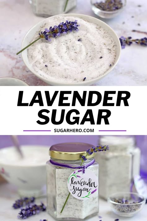 Culinary Lavender Recipes, Lavender Treats, Lavender Dessert, Using Lavender, Lavender Sugar, Infused Sugar, Lavender Recipes, Culinary Lavender, Lavender Syrup