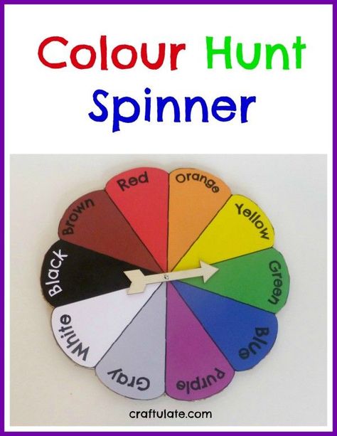 Colour Hunt Spinner for preschool classroom transitions, circle time, or free play. Classroom Transitions, Circle Time Games, Transition Activities, Circle Time Activities, Preschool Rooms, Preschool Circle Time, Preschool Colors, Preschool Class, Daycare Activities