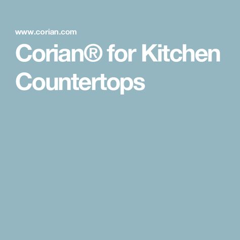 Corian® for Kitchen Countertops Corian Countertops Colors, Corian Kitchen Countertops, Residential Kitchen, Corian Countertops, Kitchen Surface, Countertop Colours, Traditional Kitchen, Kitchen Designs, Solid Surface