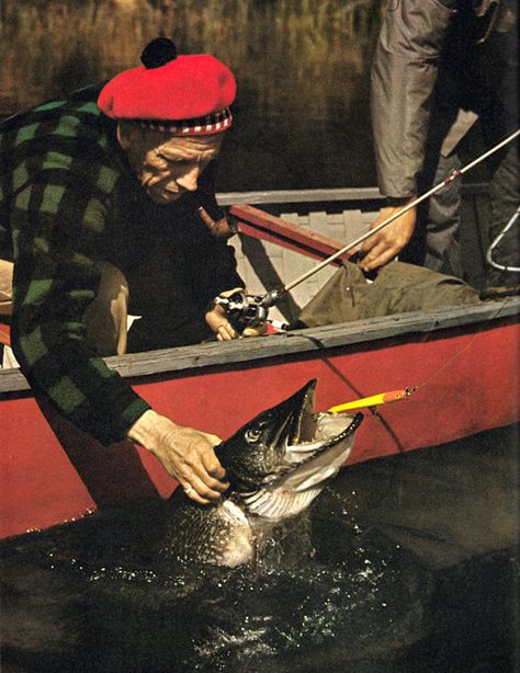 www.Filson.com | The Fisherman’s World by Charles F. Waterman, 1971 Vintage Fly Fishing, Fishing In Canada, Giant Fish, Fishing Photos, Bowfishing, Pike Fishing, Elk Hunting, True Gentleman, Freshwater Fishing