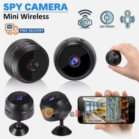 Upgraded Mini Spy Camera w WiFi Model A9 Wifi Spy Camera, Mini Spy Camera, Nanny Cam, App Home, Remote Viewing, Spy Camera, Home Surveillance, Wifi Camera, Mini Camera