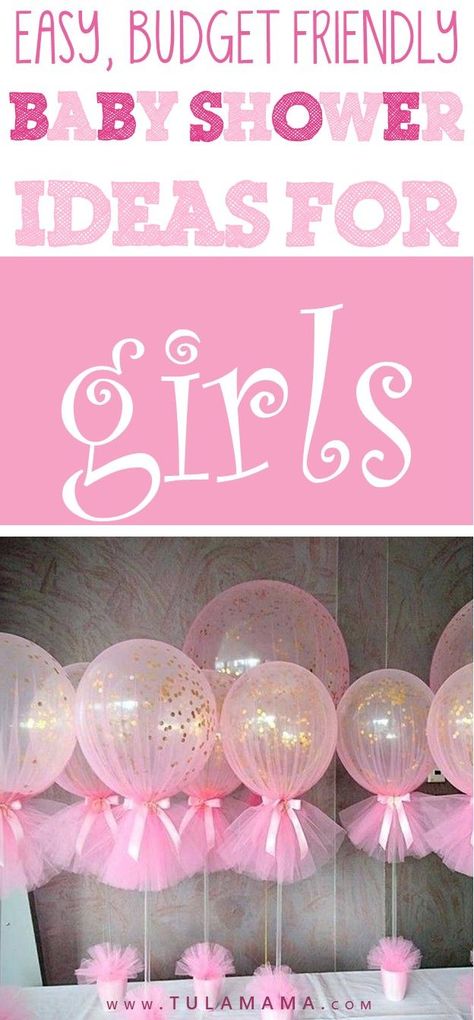 Baby Shower Decorations For Girls. Click to see different themes decorations centerpieces favors food and more. If you are on a budget there are lots of great DIY decorations too! Ideas include shabby chic floral rustic boho pink purple vintage elephants and more. Pin it in your baby shower board. #babyshower #babygirl #onabudget Pink Floral Baby Shower Ideas, Girl Baby Shower Ideas Pink, Pretty In Pink Baby Shower Ideas, Baby Shower Centerpieces For Girls Diy, Dollar Tree Baby Shower Ideas, Baby Shower Centerpiece Girl, Pink Elephant Baby Shower Theme, Pink Baby Shower Centerpieces