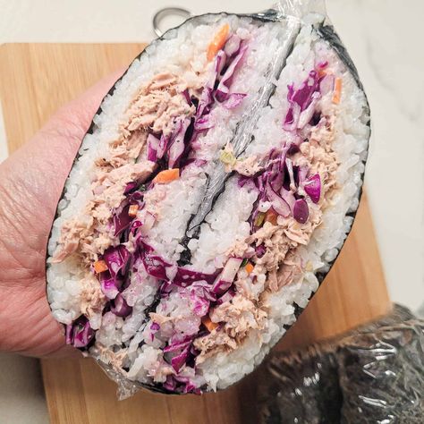 Rice Sandwich Recipe, Rice Sandwich, Tuna Rice, Rice Wraps, Sushi Sandwich, Cooking White Rice, How To Make Sandwich, Prepped Lunches, Sushi Rice