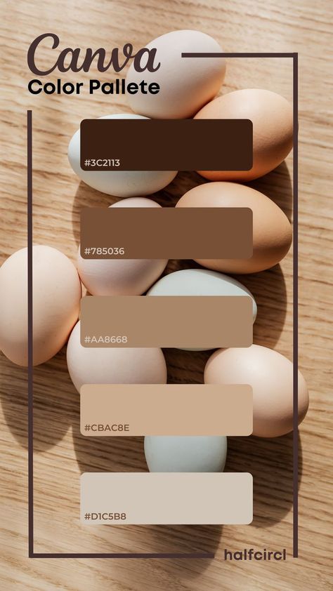 Brown Pallete Color Colour Schemes, Canva Color Palette Hex Codes, Canva Brown Palette, Aesthetic Color Palettes For Notes, Canva Colour Pallete, Canva Colors Code, Canva Color Scheme, Canva Color Palette Codes Brown, Color Pallettes Aesthetic Code