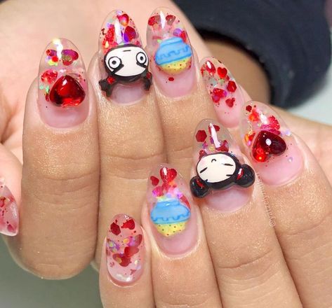 Birthday Nail Art, Cartoon Nails, Anime Nails, Goth Nails, Fall Acrylic Nails, Hello Kitty Art, Glow Up Tips, Birthday Nails, Luxury Nails