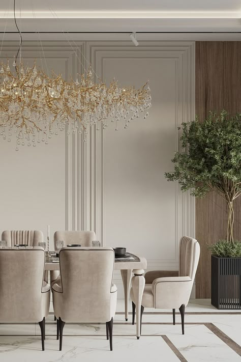 Dining Room London, Neoclassic Interior, Neoclassical Interior Design, Modern Classic Living Room, Pastel Living Room, Neoclassical Interior, Dinning Room Design, Modern Kitchen Interiors, Classic Living Room