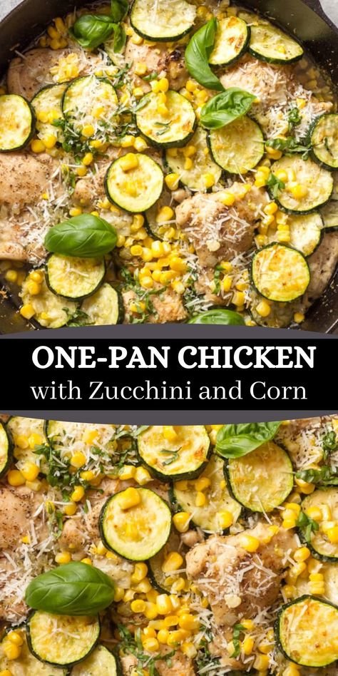 One Pan Chicken With Charred Corn And Zucchini, Chicken And Courgette Recipe, Crock Pot Chicken And Zucchini, Chicken Zucchini Corn Recipes, Chicken Corn Zucchini Recipes, Chicken Courgette Recipes, Chicken Zucchini Potatoes, Grilled Chicken And Zucchini Recipes, Chicken Zucchini And Fresh Corn Burgers