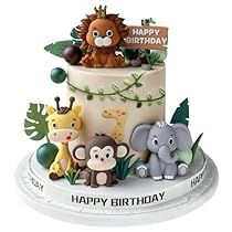 Grass Cake, Jungle Theme Birthday Party, Elephant Decoration, Animal Themed Birthday Party, Elephant Cake Toppers, Giraffe Cakes, Baby First Birthday Cake, Jungle Theme Birthday, Elephant Cakes