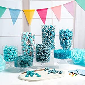 Blue Hershey Kisses, Dum Dums Lollipops, Blue Candy Bars, Blue Candy Buffet, Candy Buffet Table, Candy Centerpiece, Candy Images, Dum Dums, Online Candy Store