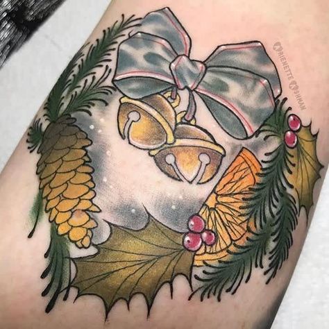 Christmas Wreath Tattoo, Carol Tattoo, Muppets Christmas Carol, Christmas Tattoos, Great Christmas Movies, Muppets Christmas, Wreath Tattoo, Disney Duos, Traditional Tattoo Flowers