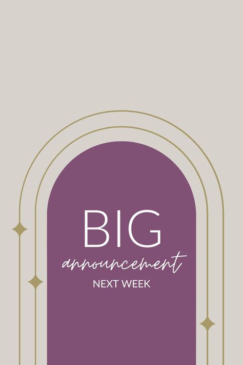 A big announcement is coming next week… stay tuned! #announcement #careerupdate #future Big News Announcement Business, Workshop Announcement Poster, Announcement Poster, Small Business Instagram, Big News, Marketing Quotes, Instagram Business, Next Week, Plant Hanger