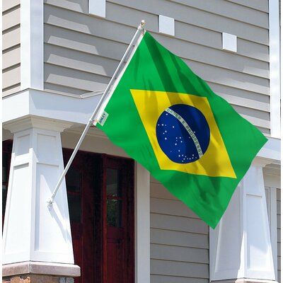 ANLEY Brazil 2-Sided Polyester 3 x 5 ft. House Flag Colorful Wall Hanging, Brazil Flag, Copper Tiles, White Brass, Flag Banner, Tile Coasters, National Flag, House Flags, Native American Art