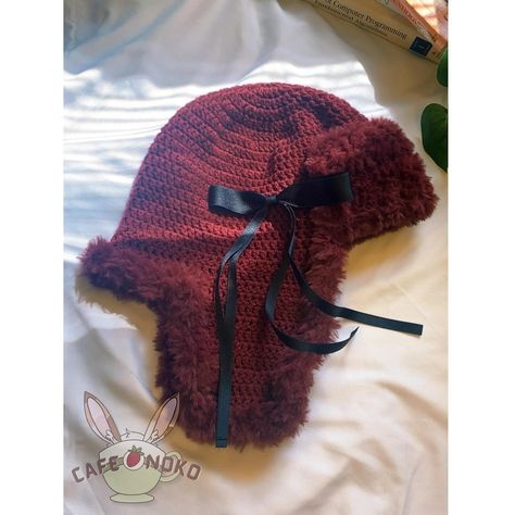 ✩*ೃ.⋆Cozy Trapper Hats~ NEW DROP SHOP IN LINK. Pattern by: @cafe.noko Crochet Winter Accessories, Crochet Trapper Hat, Trapper Hat Outfit, Knitting Party, Nerd Project, Crochet Outfits, Crochet Idea, Hat Outfit, Crocheting Ideas