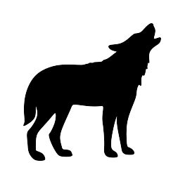 Howling Wolf Silhouette Howling Wolf Silhouette, Medieval Symbols, Lumberjack Nursery, Bear Stencil, Wolf Clipart, Western Silhouette, Creative Wall Painting, Wolf Silhouette, Clip Art Free