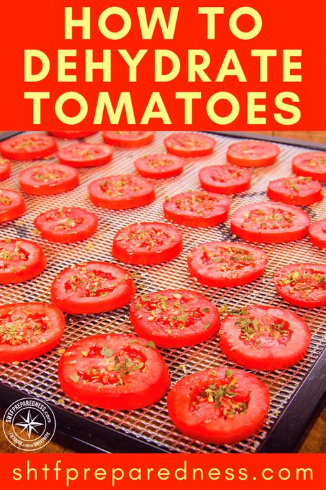 Dehydrate Tomatoes, Dehydrated Tomatoes, Health Benefits Of Tomatoes, Dehydrating Food Storage, Food Dehydration, Dehydrated Vegetables, Dehydrated Fruit, Dehydrated Food, Dehydrator Recipes