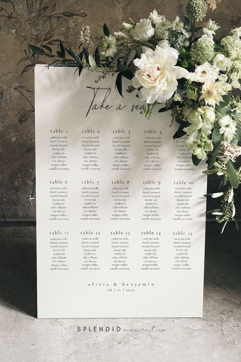 Table Numbering, Modern Wedding Seating Chart, Plan Table, Modern Wedding Reception, Table Number Card, Seating Chart Template, Engagement Celebration, Neutral Wedding, Desert Wedding