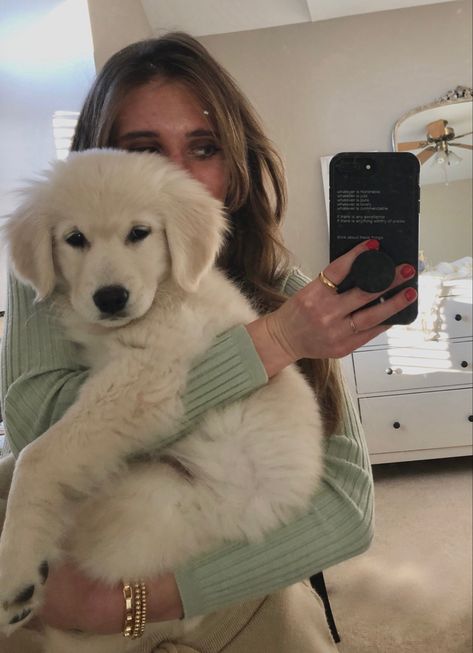 golden retrievers, puppies, puppy cuddles, puppy selfie Puppy Mirror Selfie, Selfies With Puppy, Golden Retrievers Puppies, Puppy Selfie, Chanel Aesthetic, Puppy Cuddles, Dream Things, Puppy Photos, Golden Retriever Puppy