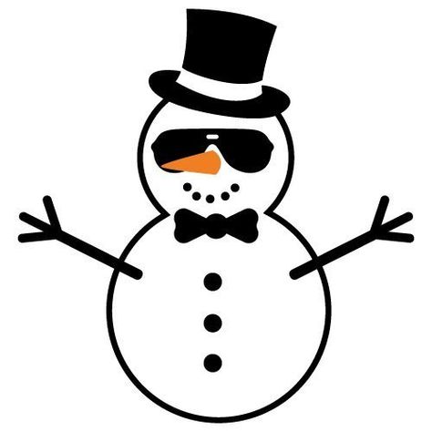 Snowman Silhouette, Free Cricut Images, Snowman Treats, Snowman Svg, Cricket Projects, Cricut Supplies, Svg Ideas, Svg Images, Image Svg