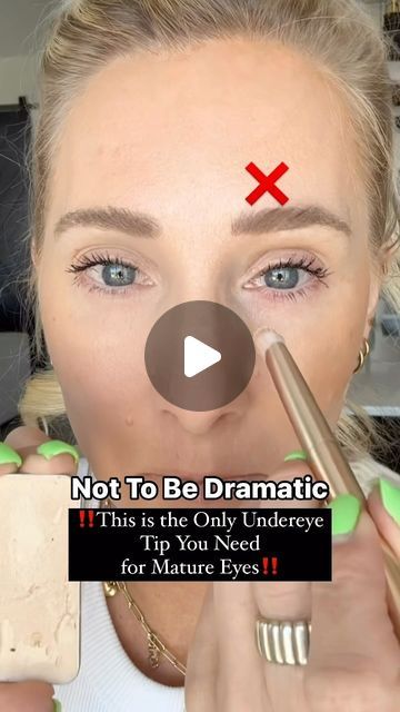 Lauren Hale on Instagram: "‼️Did you know that one of the biggest makeup complaints from women as they age is makeup creasing under their eyes?   💄I’m here to help you adjust your eye makeup application to fit your changing, more mature undereyes…keep reading and SAVE THIS📚  Here are the common reasons for makeup creasing under the eyes👇🏼👇🏼 1. Applying too light of a shade and adding more product to get coverage 2. Using too thick of a concealer formula 3. Applying powder all under the eye 4. Using the wrong brush to blend out the undereye  So how do you get the perfect undereye coverage? SAVE THESE TIPS FOR LATER👇🏼 1. Start with a color corrector if you have discoloration under the eye. Pick a color opposite the color wheel to correct the tones you see ( P. S. I can help)! 2. Appl Light Color Eye Makeup, Highlight Under Eyes, Concealer Over 40 Under Eyes, Under Eye Shadow Makeup, Eye Makeup For Maturing Skin, Under Eye Concealer How To Apply, How To Brighten Under Eyes, Make Up In Your 40's For Women, Applying Concealer Under Eyes