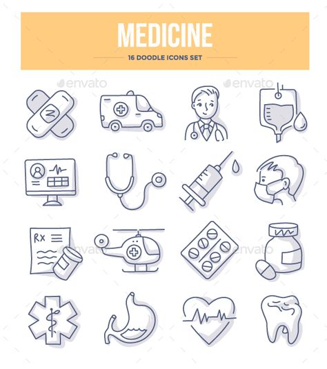 #Medicine #Doodle #Icons - Miscellaneous Icons Stethoscope Drawing, Icons For Website, Nurses Week Quotes, Nurse Drawing, Calendar Doodles, Medicine Illustration, Banner Doodle, Doodle Icons, Health Icon