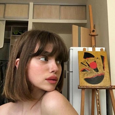 Kort Bob, Short Hair With Bangs, Cut My Hair, Hair Inspo Color, Grunge Hair, Aesthetic Hair, Length Hair, Shoulder Length, Hairstyles With Bangs