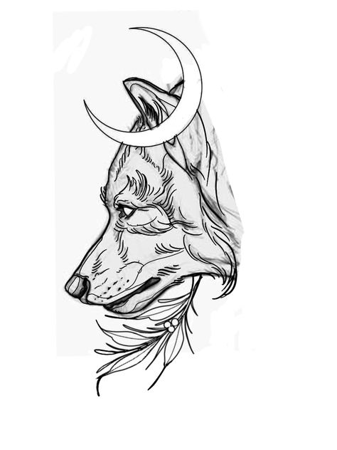 Valhalla Wolf Tattoo, Wolf Profile Tattoo, Wolf Ink Drawing, Wolf Tattoo Outline, Wolf Head Tattoo Design, Wolf Tattoo Drawing, Wolf Tattoo Sketch, Danger Tattoo, Wolf Drawing Reference