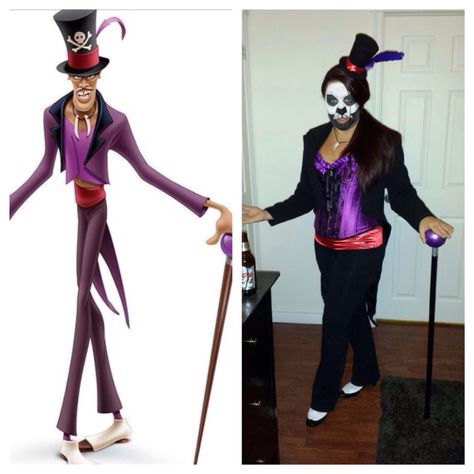 Disney's Dr. Facilier (shadow man) from princess and the frog DIY Halloween costume. Voodoo Man Costume Princess And The Frog, Voodoo Man Princess And The Frog, Shadow Man Princess And The Frog, Dr Facilier Shadow, Princess And The Frog Halloween, Dr Facilier Costume, Princess And The Frog Costume, Voodoo Man, Frog Diy