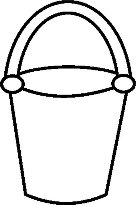 Drawing A Bucket Coloring Pages : Best Place to Color Bucket Coloring Page, Bucket Drawing, Bucket Of Water, Sand Bucket, Bucket Filler, Classroom Pictures, Pages To Color, Frog Crafts, Beach Bucket