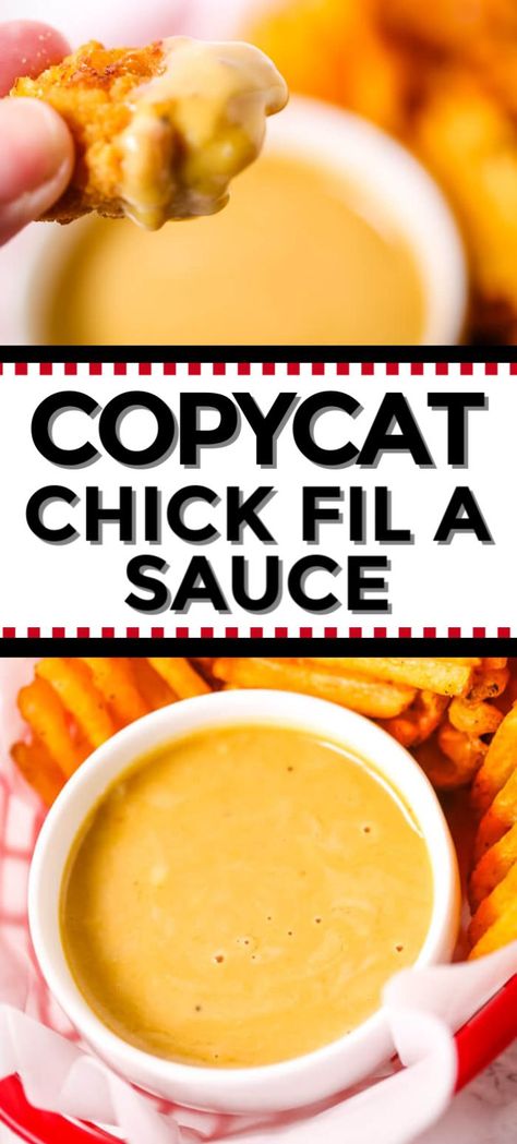 This Copycat Chick Fil A Sauce recipe tastes just like the original.  You can now make this easy copycat recipe anytime - even on Sundays! #itisakeeper #chickfila #sauce #easyrecipe #copycatrecipe Chickfila Sauce, Chick Fil A Sauce Recipe, Copycat Chick Fil A Sauce, Honey Barbeque Sauce, Chick Fil A Recipe, Dipping Sauces For Chicken, Copycat Chick Fil A, Chick Fil A Sauce, Copykat Recipes