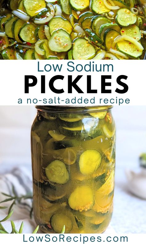 Low Sodium Pickles Recipe, Low Sodium Chicken Breast Recipes, Bread And Butter Pickles Recipe, Low Sodium Bread, Low Sodium Recipes Heart, Bread N Butter Pickle Recipe, Kidney Friendly Recipes Renal Diet, Low Sodium Snacks, Salt Free Recipes