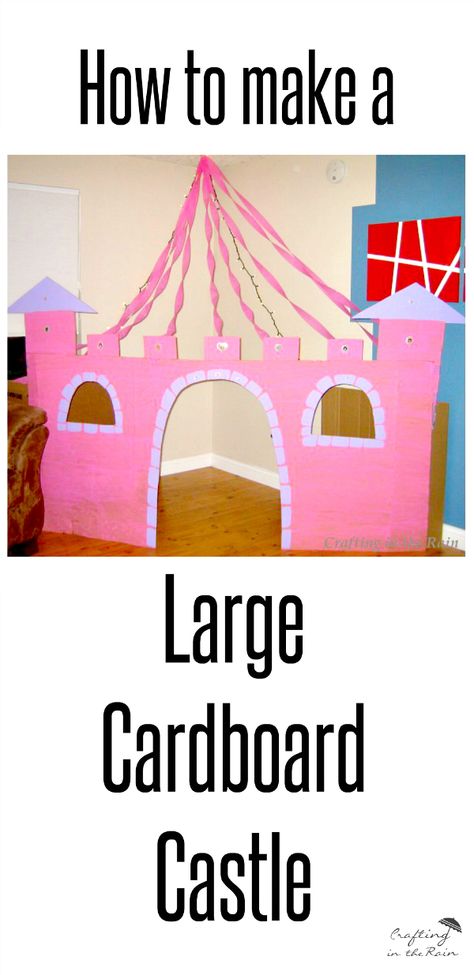 Cardboard Princess Castle | Crafting in the Rain 4de Verjaardag, Cardboard Castle, Disney Princess Birthday Party, Princess Theme Birthday, Princess Theme Birthday Party, Princess Tea Party, Disney Princess Birthday, Disney Princess Party, Princess Theme