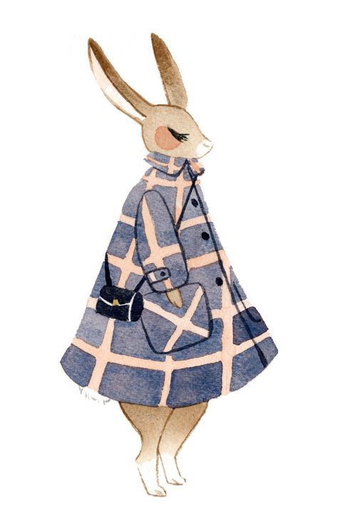 Vanessa Gillings, Bunny Illustration, Clothes Illustration, Finding Neverland, Warm Clothes, Rabbit Art, Bunny Art, Illustration Watercolor, Children's Book Illustration