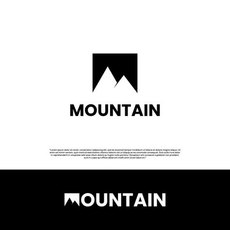 Mountain Icon, Logo Silhouette, Letter M Logo, M Logo, Monochrome Design, Letter M, Vector Art, Vector Free, Vector Images