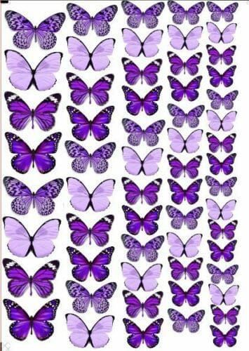 Purple Butterfly Printable, Paper Butterfly Wall Art, Baby Boy Cake Topper, Lilac Butterfly, Butterfly Cupcake Toppers, Diy Paper Butterfly, Butterfly Cupcakes, Butterfly 3d, Butterfly Cake Topper