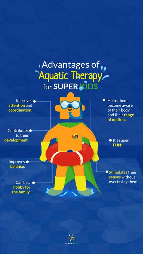 Interpersonal And Social Rhythm Therapy, Aqua Therapy Water Exercises, Synergetic Play Therapy, Pediatric Aquatic Therapy, Kids Therapy, Aquatic Therapy, Improve Balance, Child Therapy, Super Mom